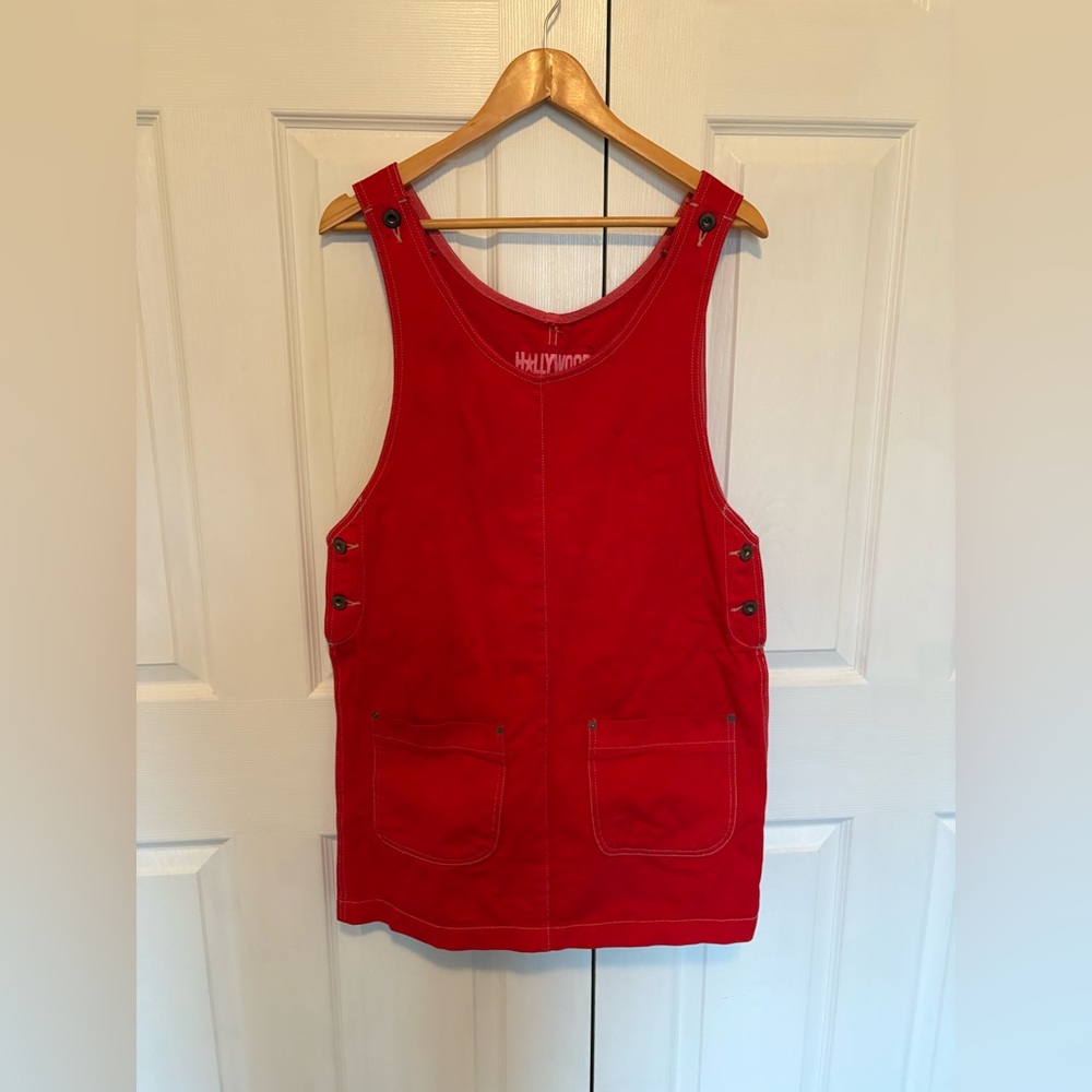 Vintage Hollywood The Jean People Red Denim Mini Dress